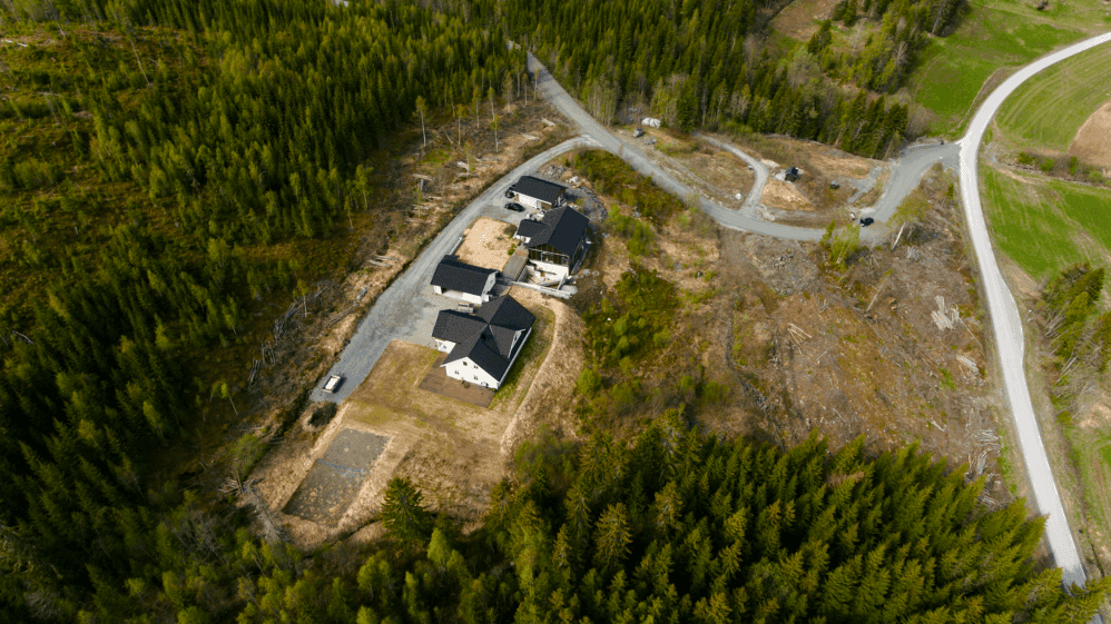 Boligfeltet retning nordover