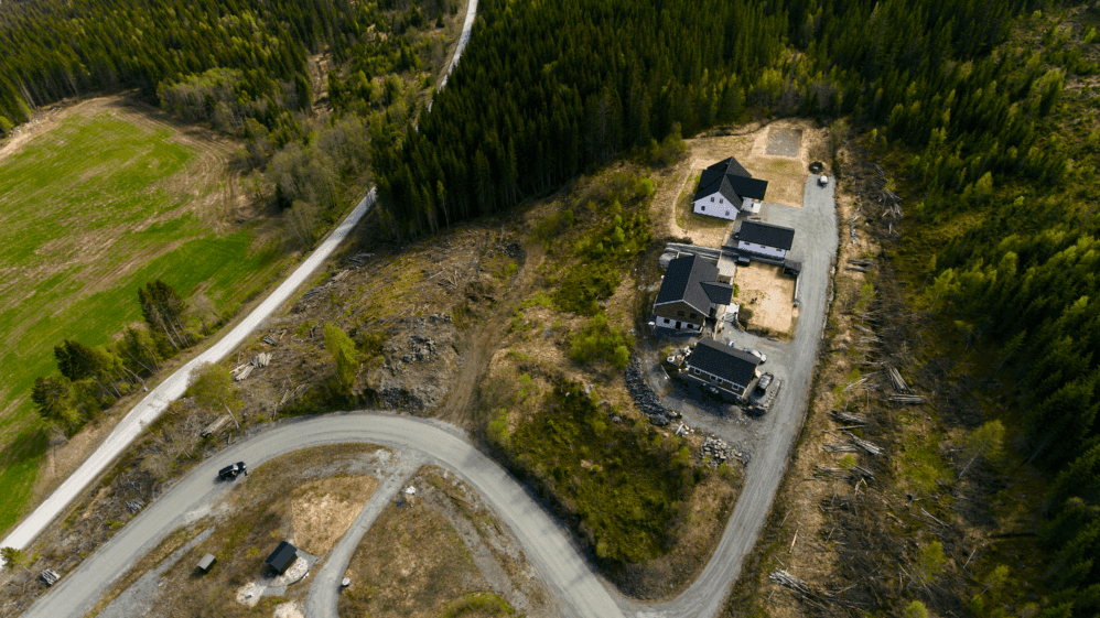 Boligfeltet retning sørover